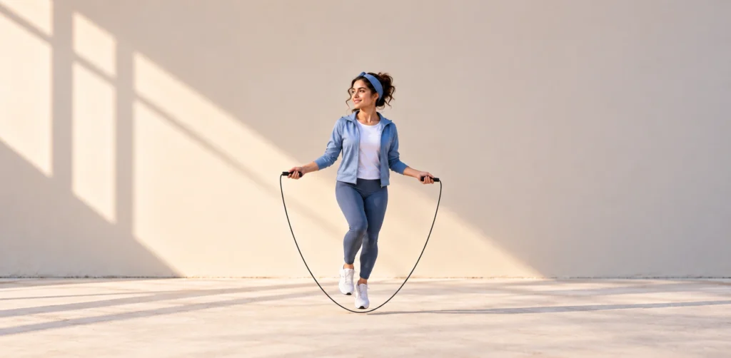 طناب‌ زدن برای لاغری شکم